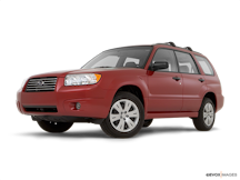 2008 Subaru Forester Front angle view, low wide perspective