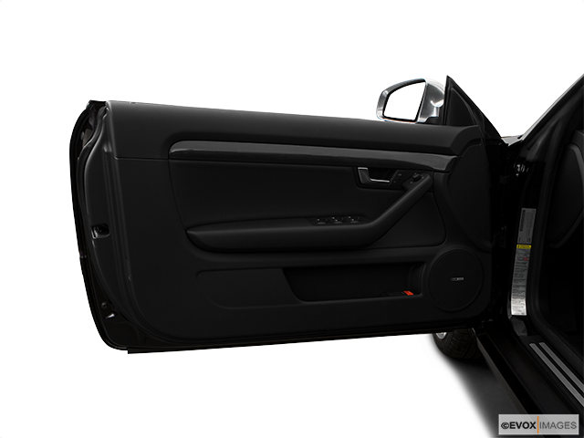 2009 Audi S4 Inside of driver's side open door, window open