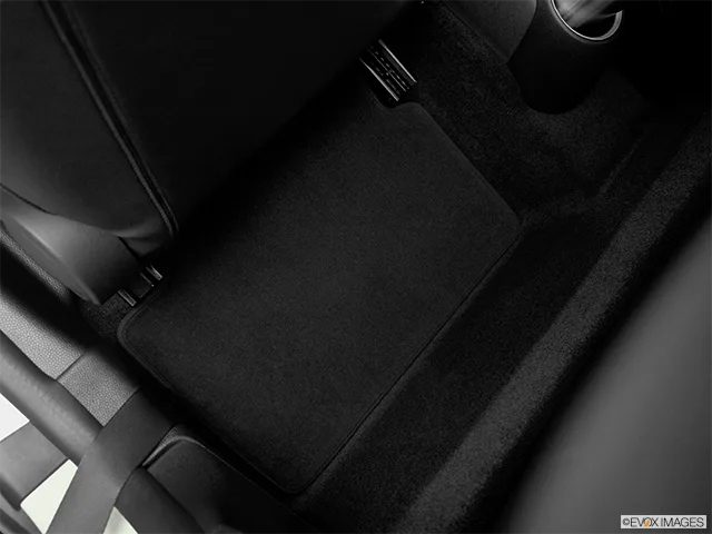 2011 MINI Cooper Clubman Rear driver's side floor mat. Mid-seat level from outside looking in