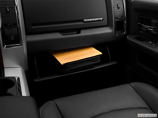 2012 Ram 3500 Glove box open