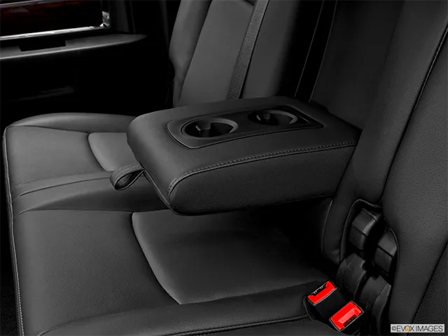 2012 Ram 3500 Rear center console with closed lid from driver's side looking down