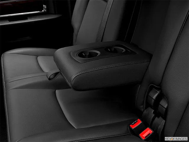 2012 Ram 3500 Rear center console with closed lid from driver's side looking down