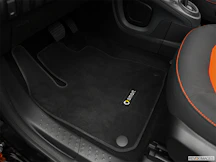 2016 Smart fortwo Driver's floor mat and pedals. Mid-seat level from outside looking in